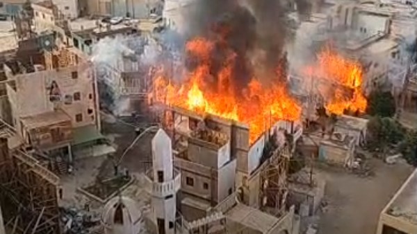 حريق ستوديو مصر بالهرم